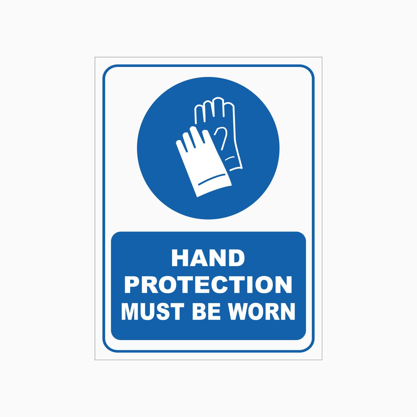 HAND PROTECTION MUST BE WORN Sign PPE Metal Tin Sign 8 x 12 inch for Industrial & Commercial Series