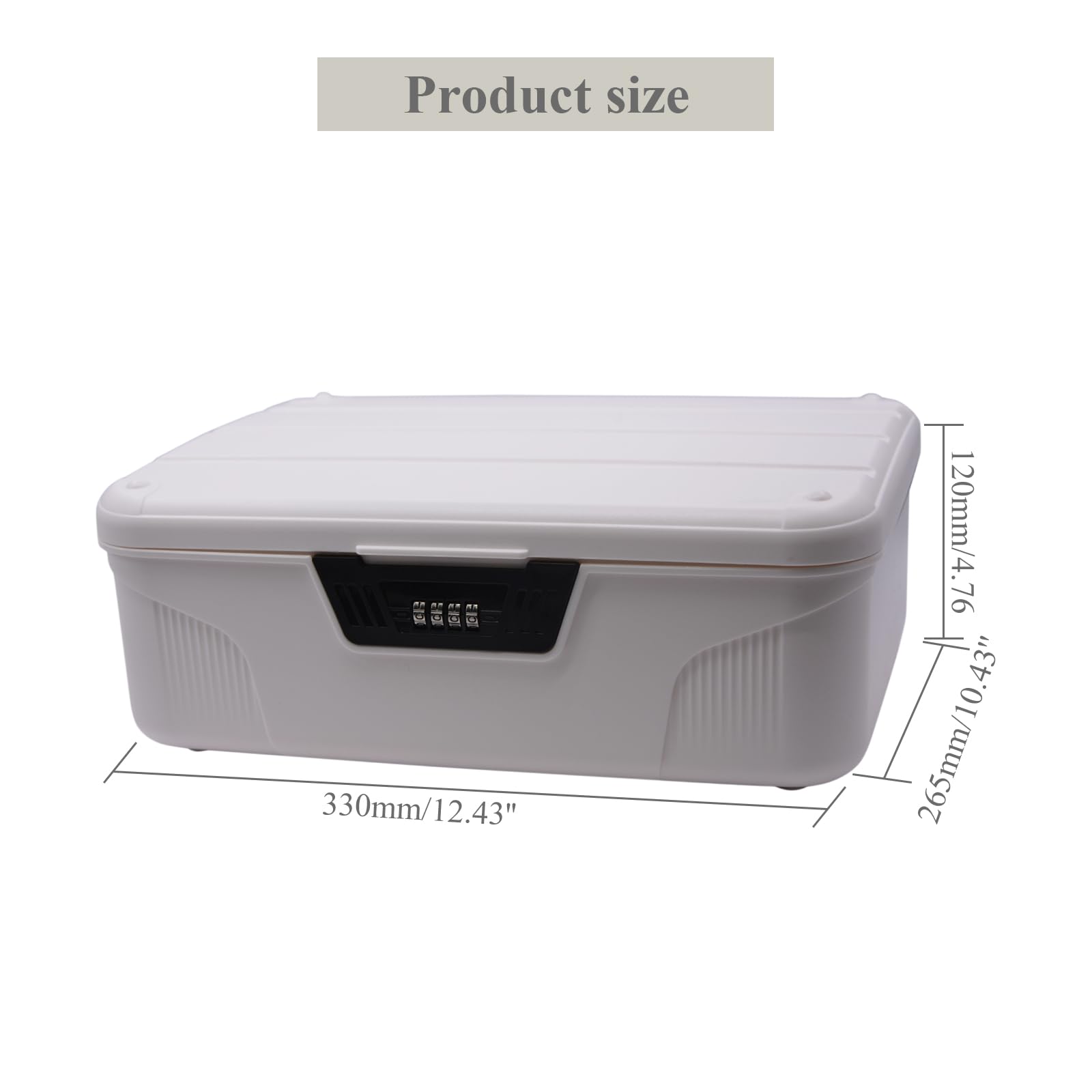 4.2 Gallon Plastic Storage Box With Combination Lock PENCK 4.2 Gallon ...