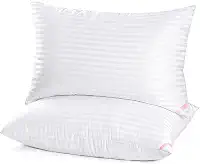 EIUE Hotel Collection Travesseiros de cama para dormir, pacote com 2 unidades, tamanho padrão, travesseiros para pessoas que dormem de lado e costas, travesseiros com enchimento de microfibra alternativa super macios, 50 x 66 cm