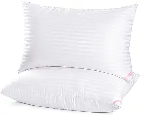 EIUE Hotel Collection Travesseiros de cama para dormir, pacote com 2 unidades, tamanho padrão, travesseiros para pessoas que dormem de lado e costas, travesseiros com enchimento de microfibra alternativa super macios, 50 x 66 cm
