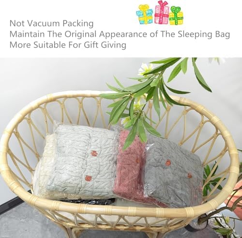 insular Warm Baby Sleeping Bag Envelope Winter Kid Sleepsack Footmuff Stroller Knitted Sleep Sack Newborn Knit Wool Swaddling Blanket (White) - 1
