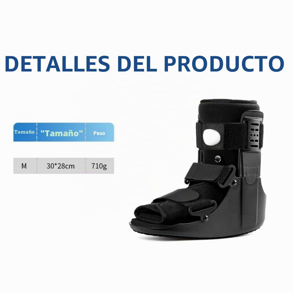 Botas Inflables para Caminar, Bota de Fractura Air Cam Walker, Bota Ortopédica para Tobillo Torcido, Férula de Aire Corto M