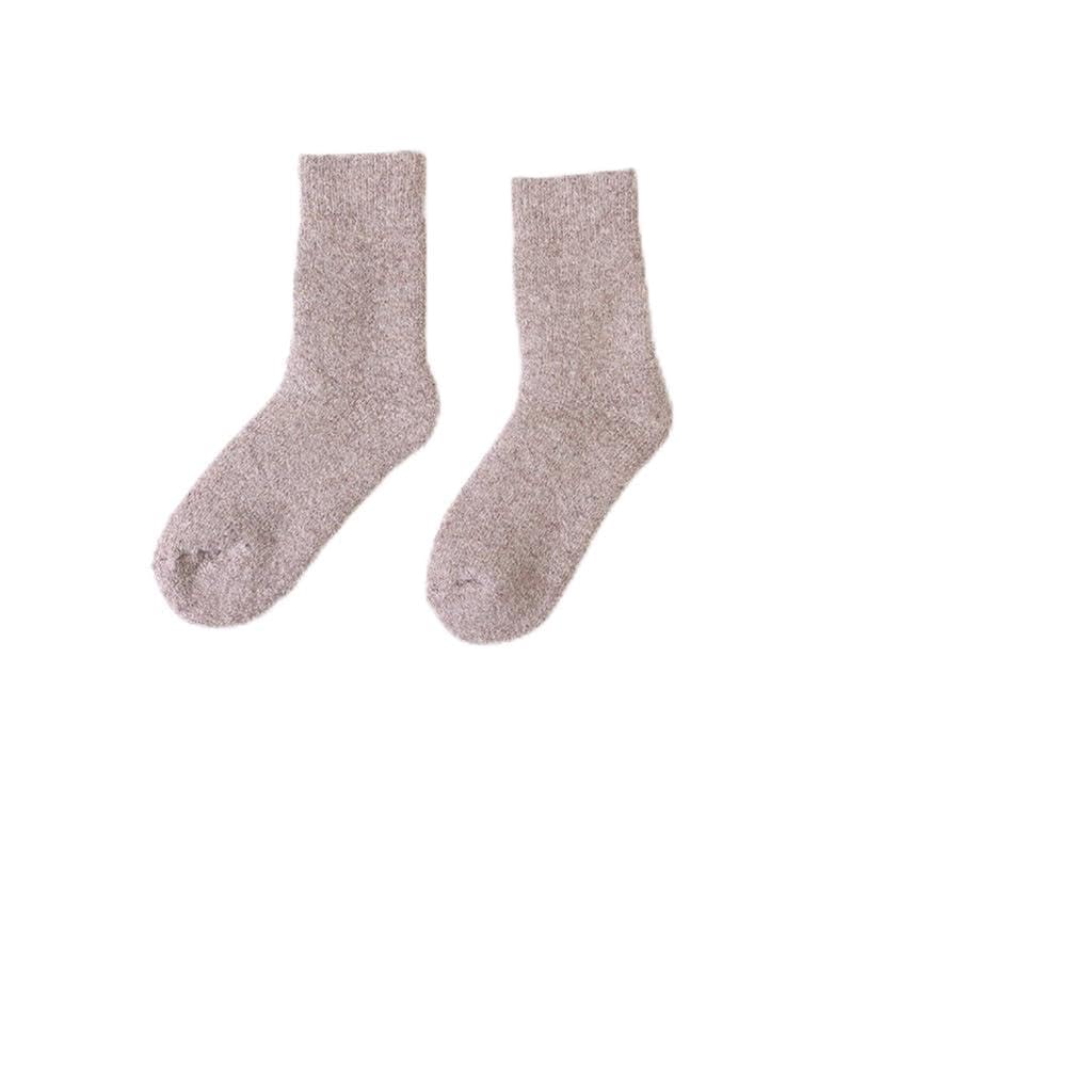 1 par de calcetines de cachemira, cálidos, gruesos, sólidos, absorben el sudor, para invierno, para hombre, regalo de Navidad, para exteriores, color caqui