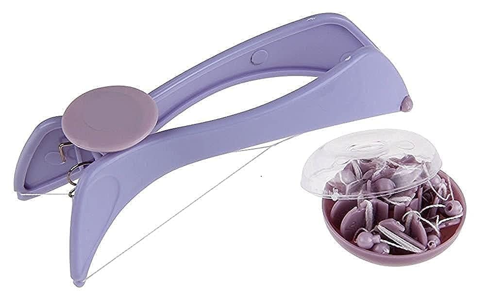 Eyebrow Threading Tool for Women | Face & Body Hair Removal Threading Device | Cordless Manual Hair Remover for Eyebrows, Upper Lip, Chin & Facial Hair (Purple)-image-39