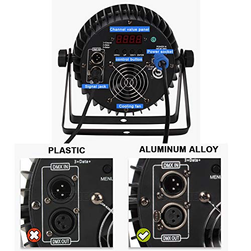 Shehds Stage Par Lights Led18X18W Dj Stage Lights Rgbwa+Uv 6In1 Color Wash/Strobe Effect Dmx512 Control Sound Activated Led Uplighting Lights For Events Disco Show Concerts Family Party #TOP5