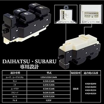 Amazon | ダイハツ タント L350S L360S パワーウインドウスイッチ 運転