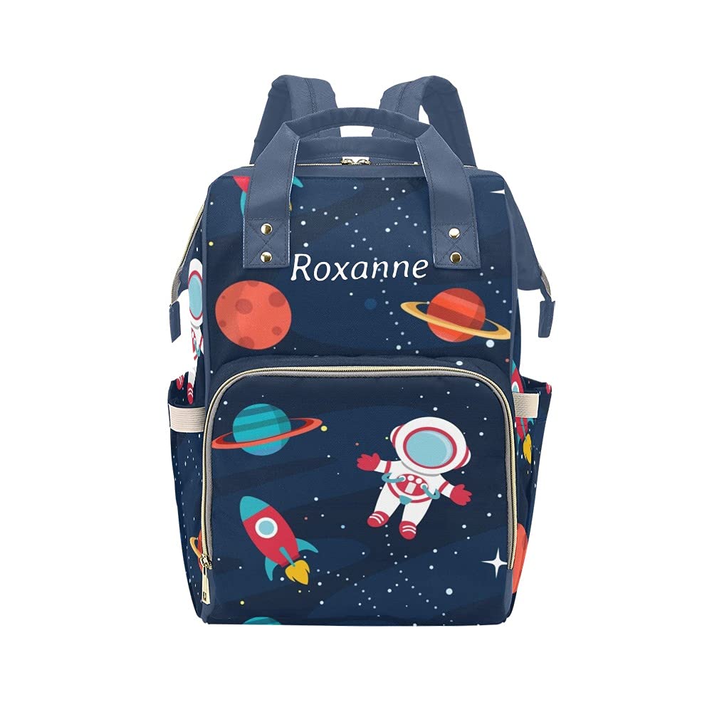 Anneunique Galaxy Space Diaper Bags Backpack with Name Personalized Nursing Nappy Bag Travel Tote Bag Gifts