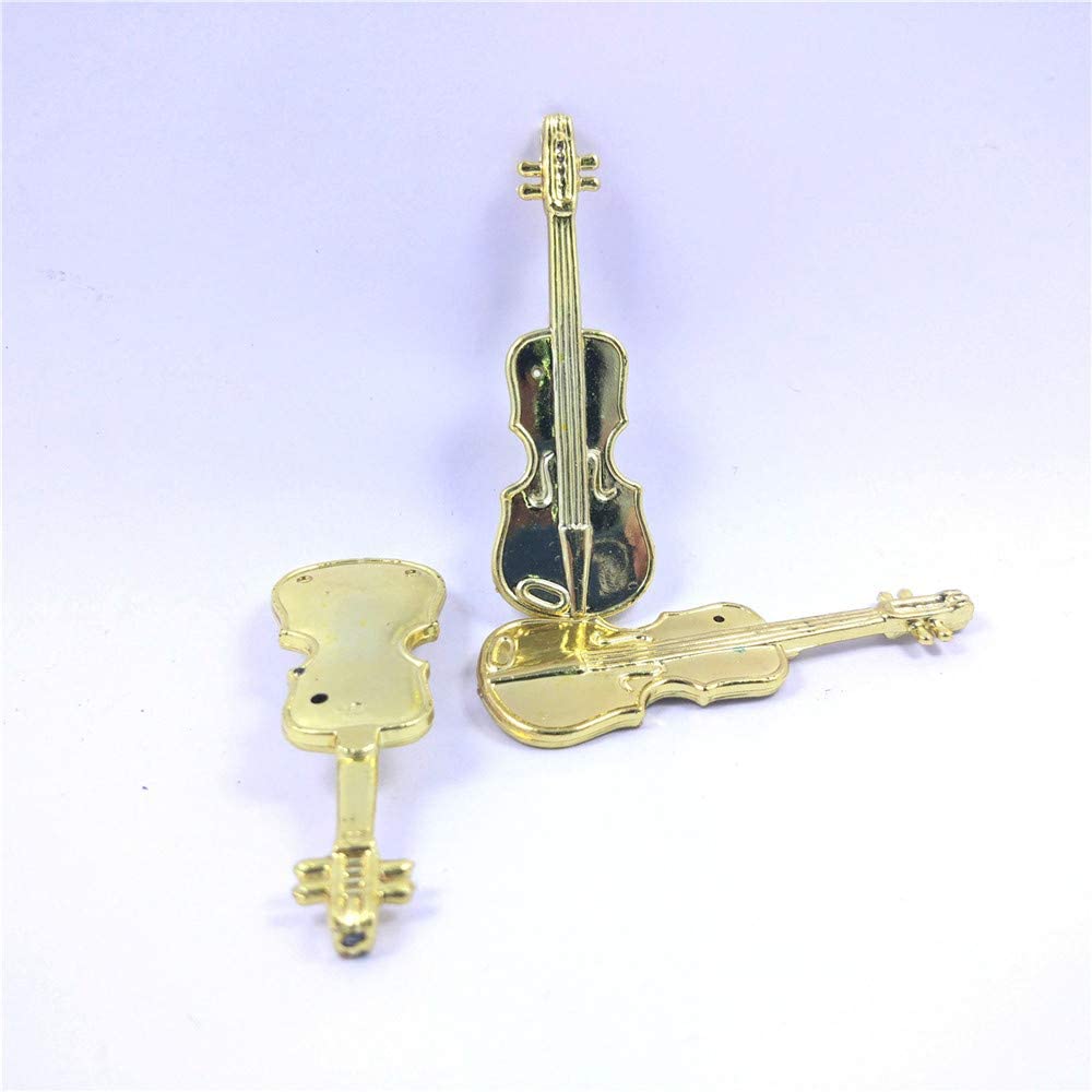 EPARTY-20 PCS Miniature Violin Model Replica with Stand and Case Dollhouse Accessories Mini Musical Instrument Ornaments Christmas Gifts