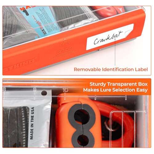 Image of KastKing HyperSeal Waterproof Tackle Box, 3700 Deep Tackle Trays, Fishing Tackle Box Organizer With Exterior Stickers, Fishing Gear & Fishing Accessories Storage, 1 Pack No Compartment