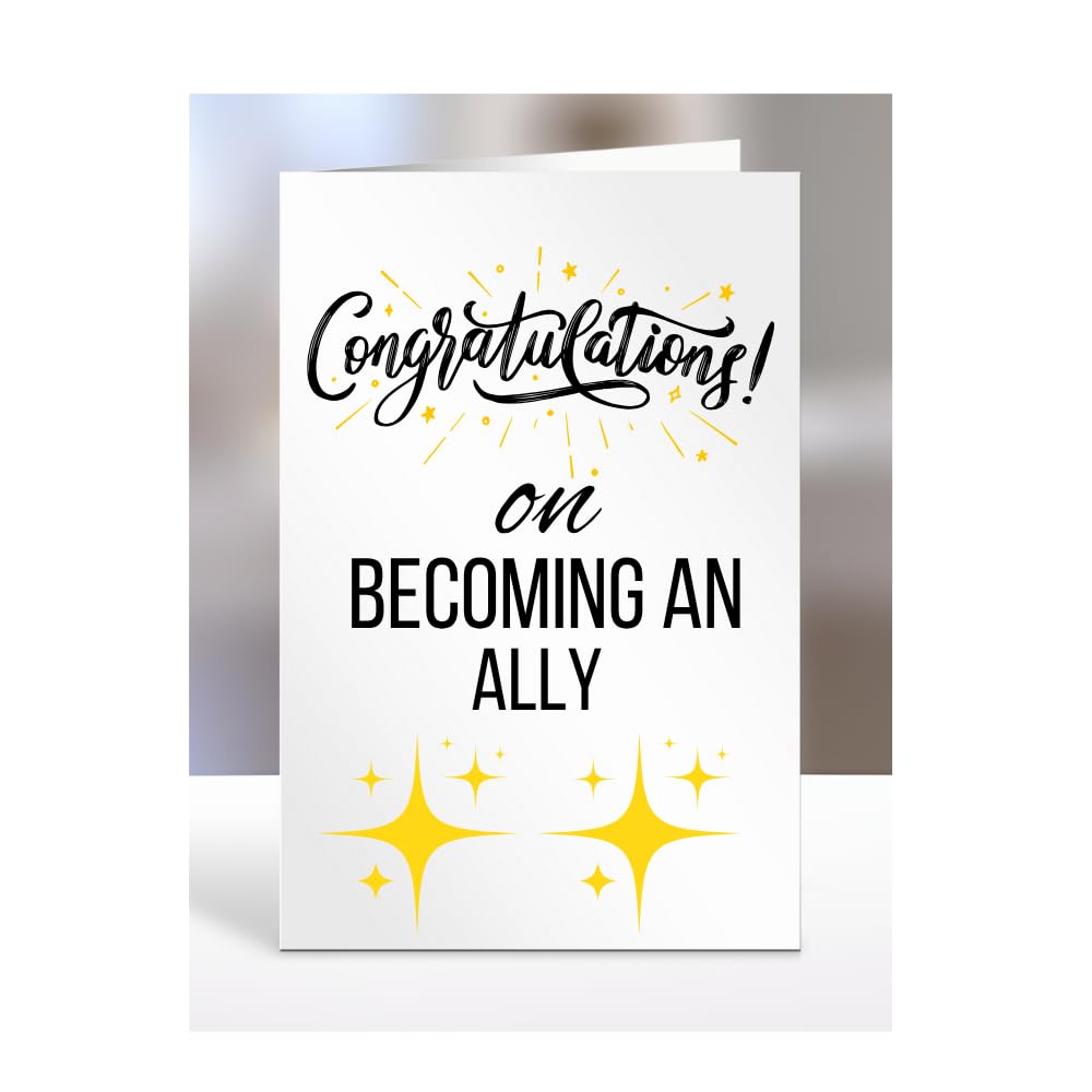 Congratulations on becoming an Ally card, Gifts for Men, Women, Presents for Christmas, A5-79_11 — image 1