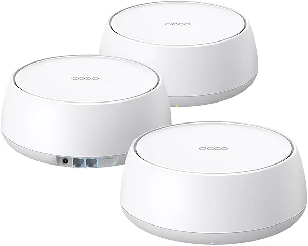 TP-Link Deco BE25 Dual-Band BE5000 WiFi 7 Mesh Wi-Fi System | 4-Stream 5 Gbps, 240 Mhz | Covers up to 6,600 Sq.Ft | 2X 2.5G Ports Wired Backhaul | VPN,MLO, AI-Roaming, HomeShield, 3-Pack