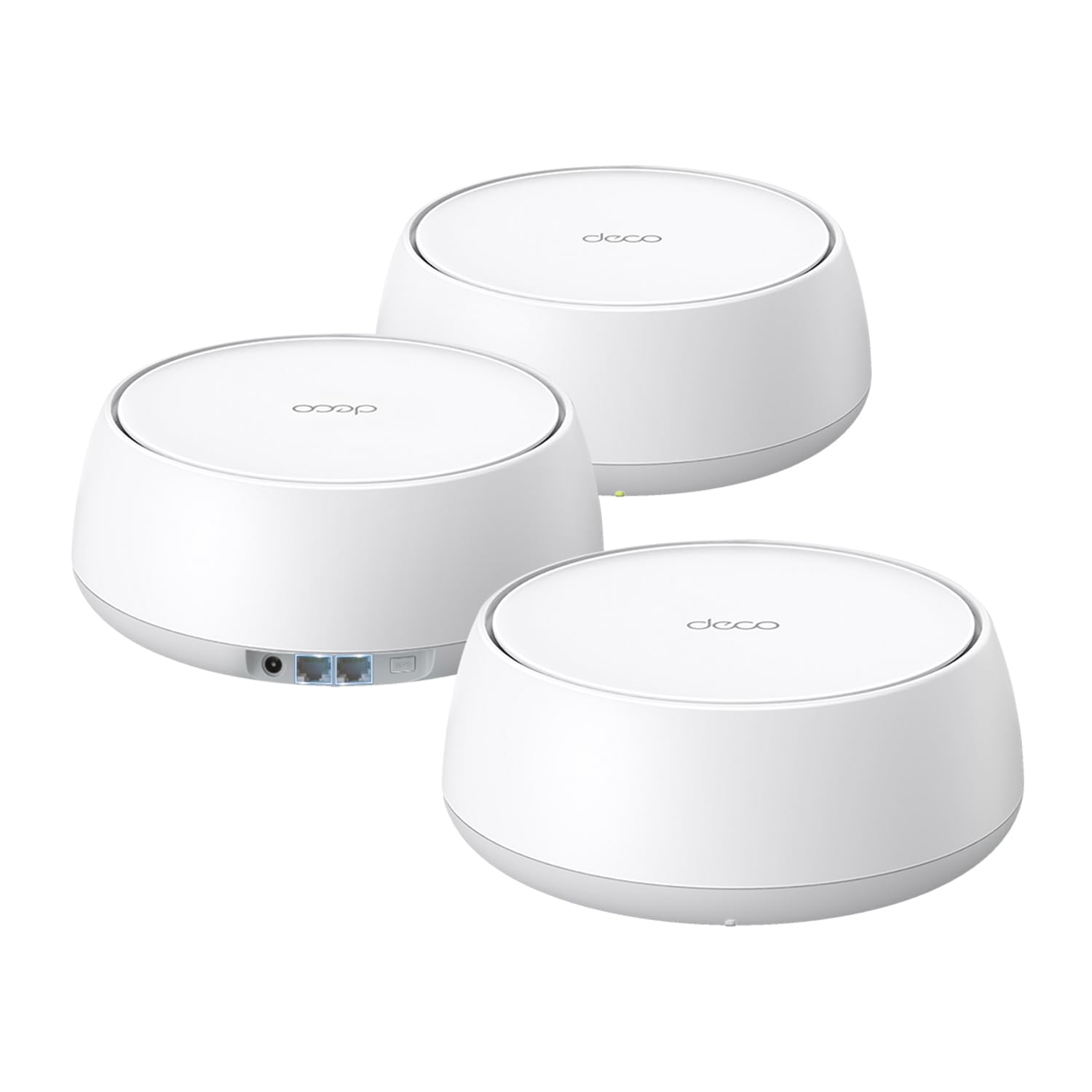 TP-LinkDeco BE25 Dual-Band BE5000 WiFi 7 Mesh Wi-Fi System | 4-Stream 5 Gbps, 240 Mhz | Covers up to 6,600 Sq.Ft | 2X 2.5G Ports Wired Backhaul | VPN,MLO, AI-Roaming, HomeShield, 3-Pack