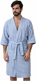 Roupão de Banho Atoalhado Luxo 100% Algodão M, G e GG Unisex - Cores Azul, Rosa, Branco, etc