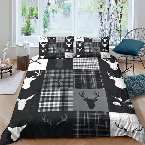 Parure de lit cerf 260x220cm en microfibre premium haute densité 3D - 4