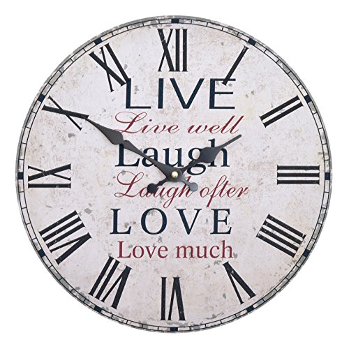 Orologio da muro - Live Laugh Love - Silenzioso