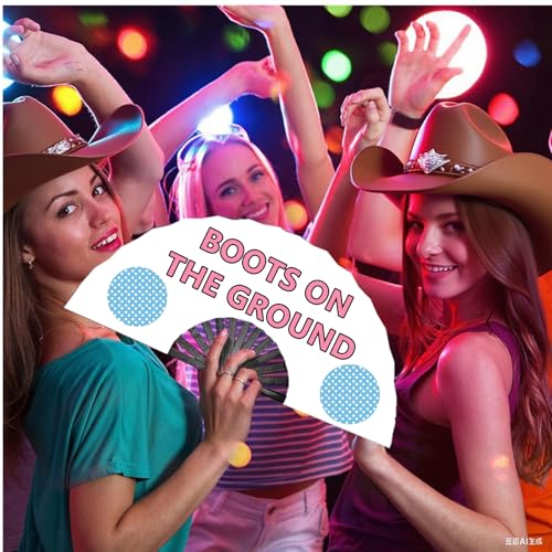 33pcs Sublimation Hand Fan Blanks Bulk for DIY and Craft, Large Clack Handheld Fans for Line Dancing Disco Party and Cooling2