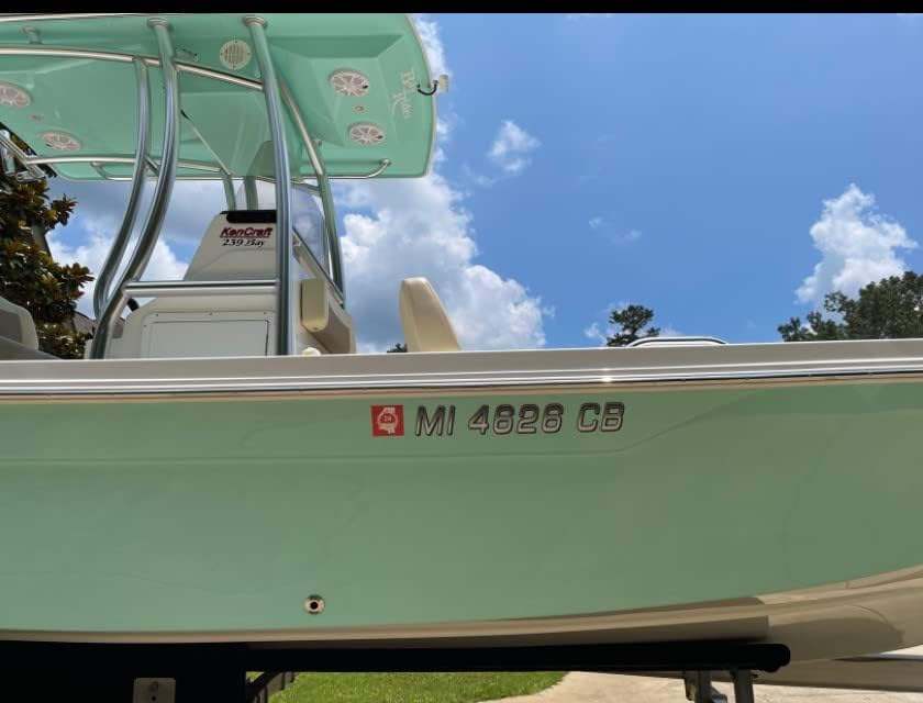Boat Registration Numbers & Letters (Two Decals) Custom Vinyl State Hull Stickers Vinyl Marine Decal Graphics X2 GR (Gradient Colors) - Image 7