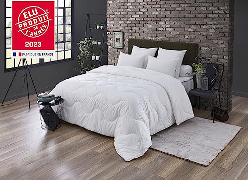 DODO - Couette Légère Polyester Recyclé 240x260 cm - Convient 2 Personnes - Anti-Acariens - Tissu 100% Polyester Recyclé - Garnissage Thermolite Lin Protect -...