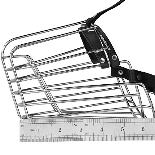 Bronzedog Wire Dog Muzzle German Shepherd For Medium Large Dogs Adjustable Durable Metal Basket For Biting Chewing Barking (L) #TOP3