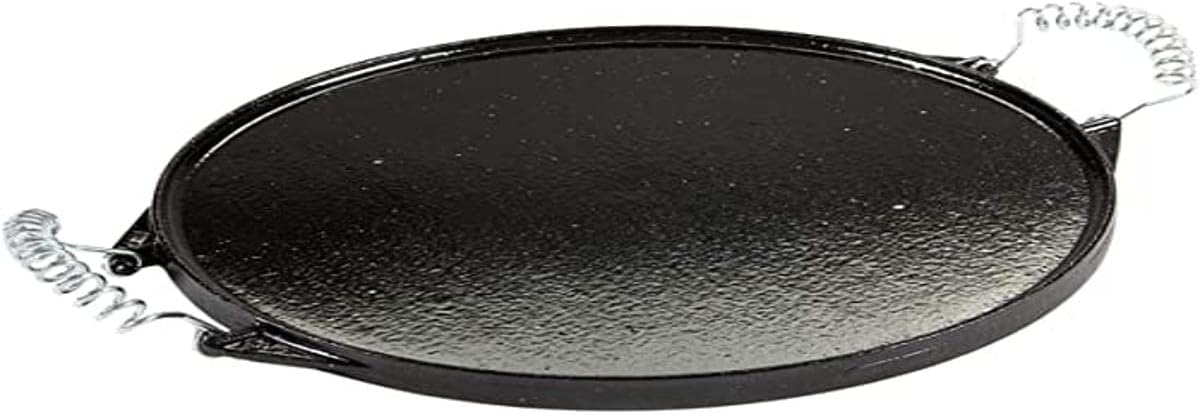 Guison 12045 Round Enamelled Cast Iron Griddle, 42 cm, Black