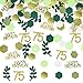WenmthG - Konfetti 75. Geburtstag Deko Grün - 200 Stück Tischdeko für Frauen Männer - Streudeko Gold - Party Dekoration - 75 Jahre Tischdeko, Happy Birthday 75. Confetti