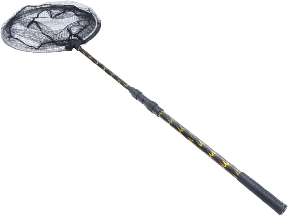 Balacoo Large Fish Net with Handle for Turtle Tanks and Swimming Pools Extendable Fishing Net for Easy Cleaning Ergonomic Grip and Safe Fish Catching