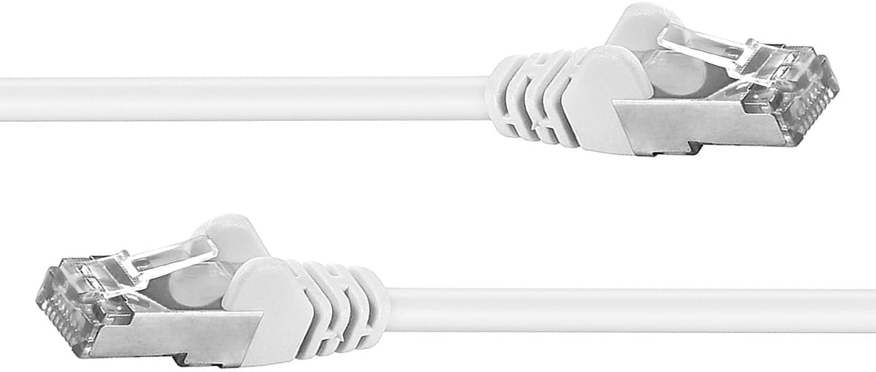 PremiumCord PremiumCord Patchkabel CAT6a S-FTP, RJ45-RJ45, AWG 26/7 10m Farbe Weiß 10 m CAT 6a S/FTP Weiß in use