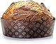 Backform für Panettone, niedrig, 750 g, Premium-Qualität (10 Stück) – Professionelle Panettone-Backförmchen aus gewelltem Papier aus reiner Zellulose, hitzebeständig bis 220 °C