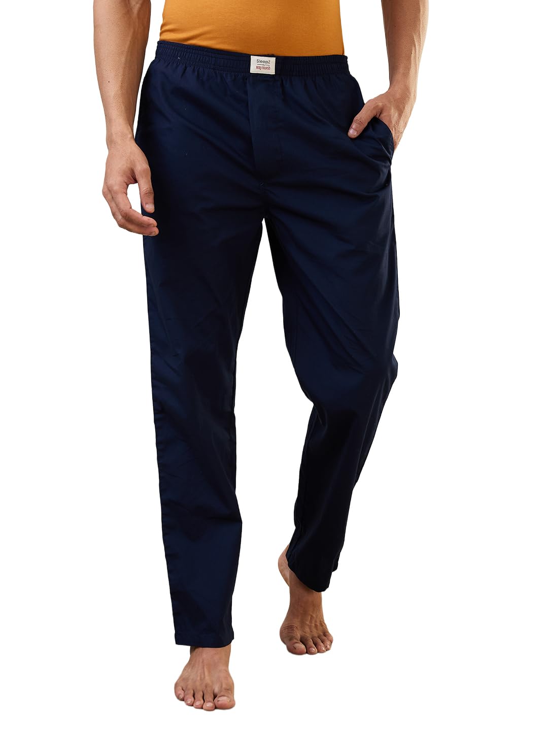 Raymond Men Mid Rise Sleepz Regular Fit Solid Pattern Pure Cotton Pyjama-picture-23