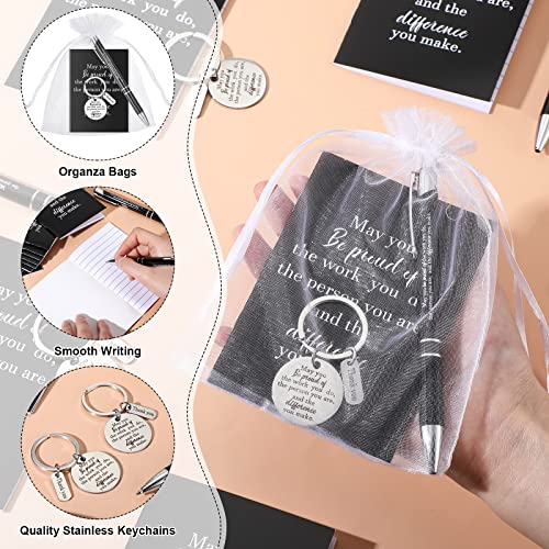 Kosiz 36 Sets Employee Appreciation Gifts Bulk Thank You Notebooks Inspirational Pens Keychains for Coworker Staff Teacher Volunteer - Thumbnail 5