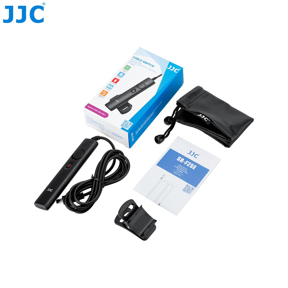 JJC Cavo di Scatto Remoto per Fotocamere Sony Alpha/Cyber-shot e Videocamere Handycam con Multi-terminale, Supporto Funzione di Registrazione Video