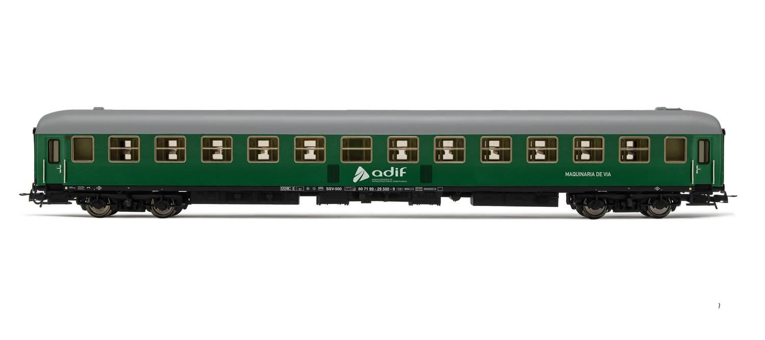 Electrotren HE4018 ADIF Bc11x11600 green livery period VI Rolling Stock - Coaches