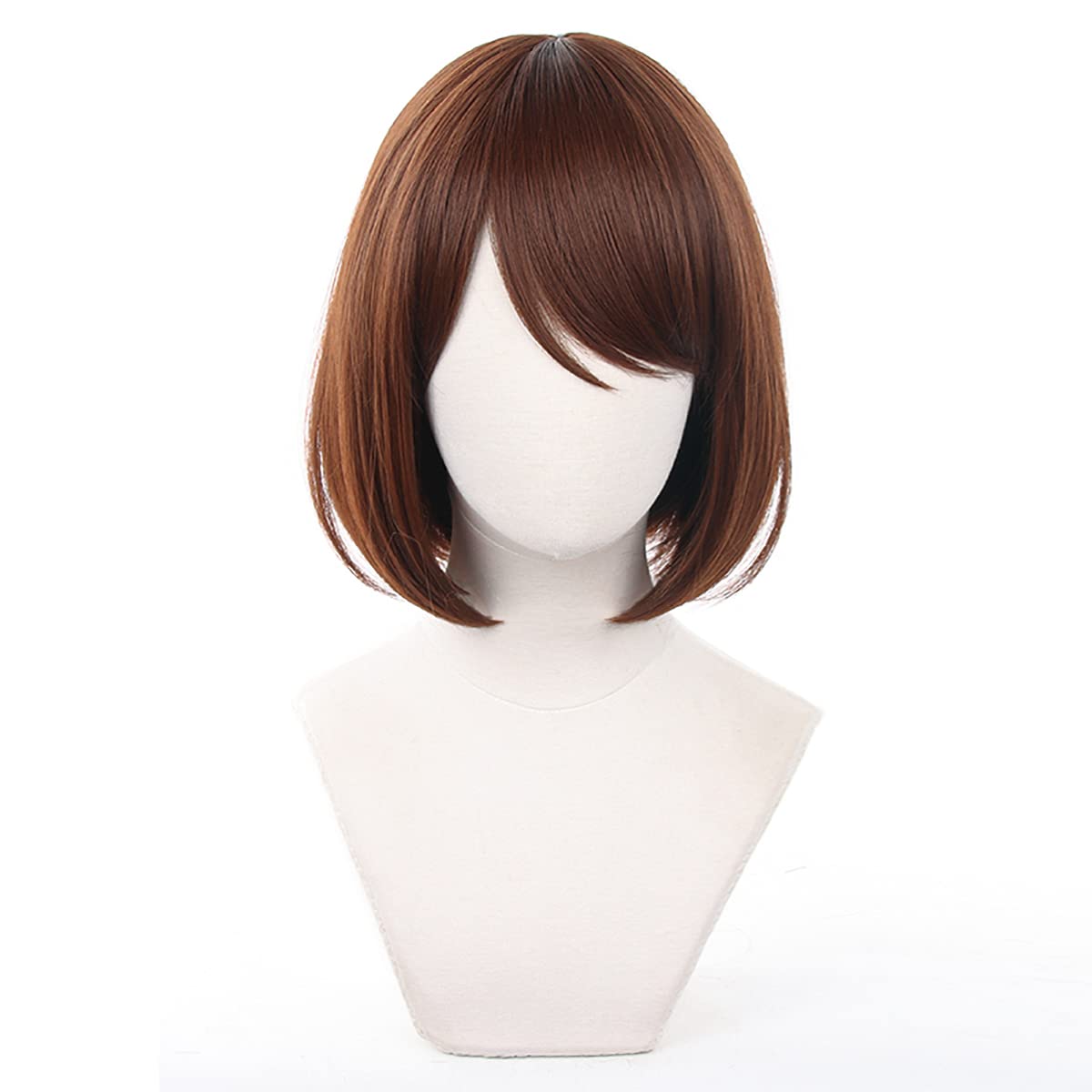 XiongXiongLe Hallween Cosplay Wig Anime Role Brown Short Costume Hairs Replacement Wigs for Adult Women Cos Role Playing Daily Party Christmas Comic