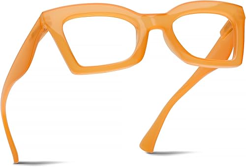 Miniatura 7 de AQWANO Gafas de lectura de computadora de gran tamaño para mujer, bloqueo de luz azul, diseño de ojo de gato, con bisagra de resorte, patrón negro,