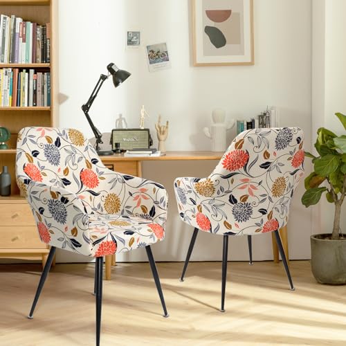 MEIVINES Stuhlhussen Stretch Stuhlbezug Sesselbezug 2er Set Stuhlhussen Schwingstühle mit Armlehnen Abnehmbare Schonbezug für Bürostühle Esszimmerstühle Schminktisch Stuhl Küchenstühle
