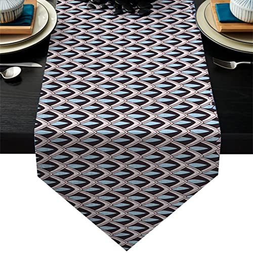 Chemin de table moderne en coton lin 36x183 cm nappe motifs écailles colorées WXKAGF