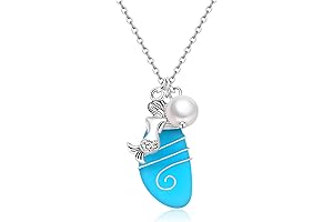 Mermaid Pearl Accessories: Captivating Sea Glass Necklace