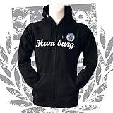 380g/m², regular fit 1887 Streetwear Kapuzenjacke Zipper Zip Hoodie New Hamburg, schwarz
