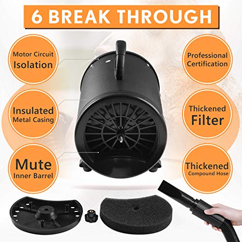 PETNF Upgraded Dog Dryer,Quick Grooming Dryer Blower Professional,Noise Reduction Pet Hair Dryer with Heater,High… - Image 4