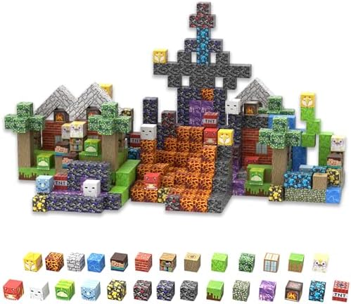 Magnetic Blocks - 150 PCS Cross Town Magnetic Building Blocks STEM Toy for Kids, Educational Construction Game Gift for Boys and Girls Age 3-12