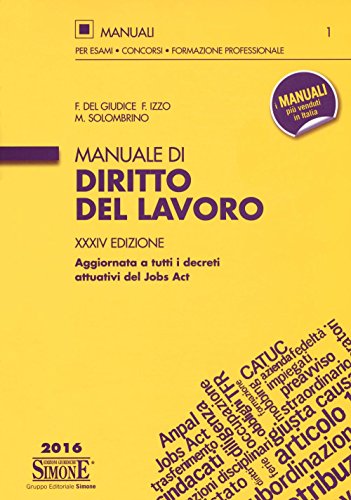 Manuale di diritto del lavoro Manuale di diritto del lavoro