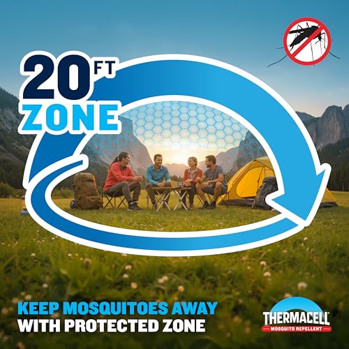 Image of Thermacell Mosquito Repellent Rechargeable Adventure EX-Series EX90; Patio Shield with 9-Hour Battery, Includes 12-Hour Refill, Rubber Armor & Carabiner; Scent Free Bug Spray Alternative