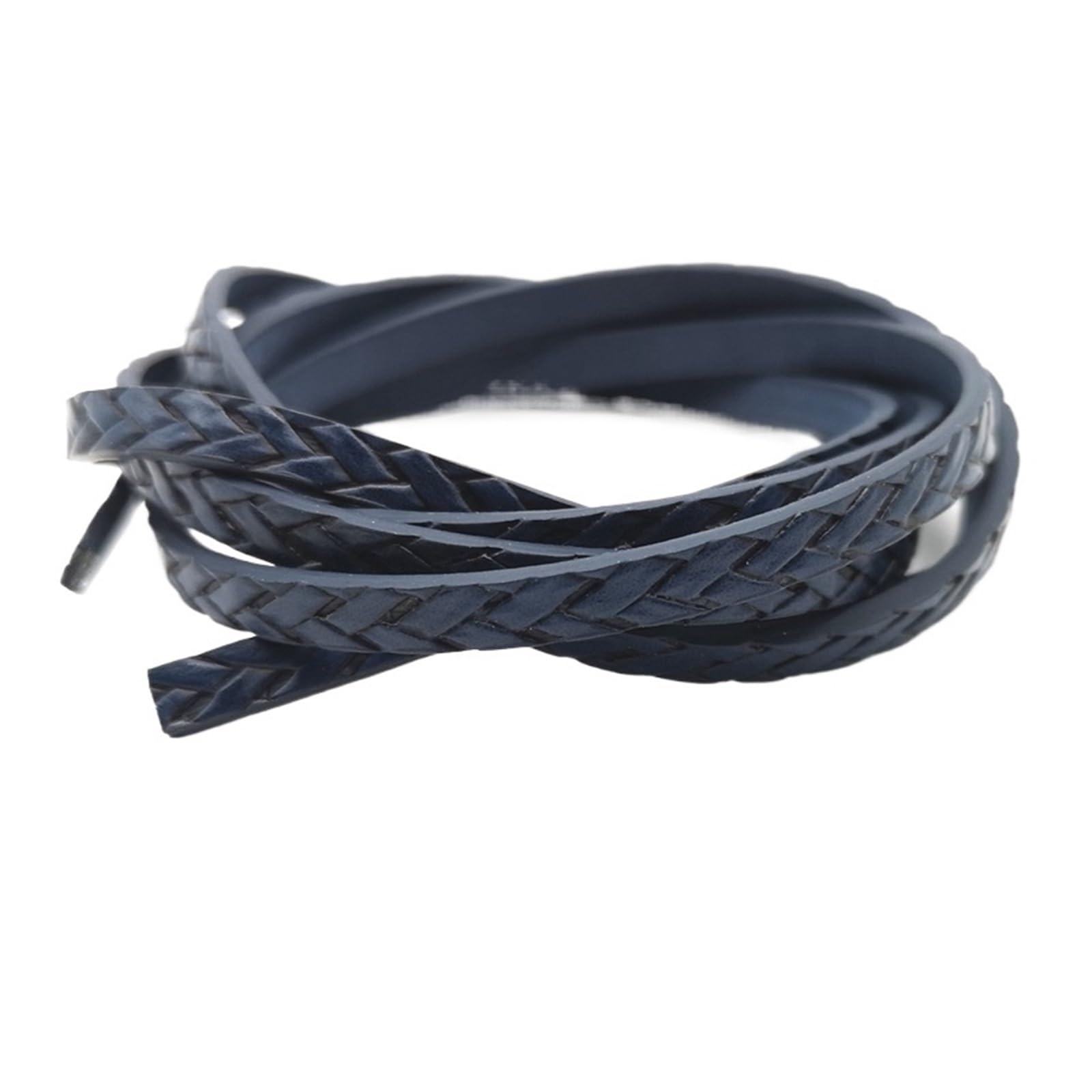 Genuine Braided Leather Cord 1piece 1.2 meters 5mm Bracelet Rope Leather Cord for Jewelry Making DIY(Navy Blue)