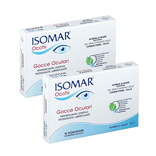 Isomar Occhi Gocce Oculari Monodose, 10 Flaconcini + 10 Flaconcini