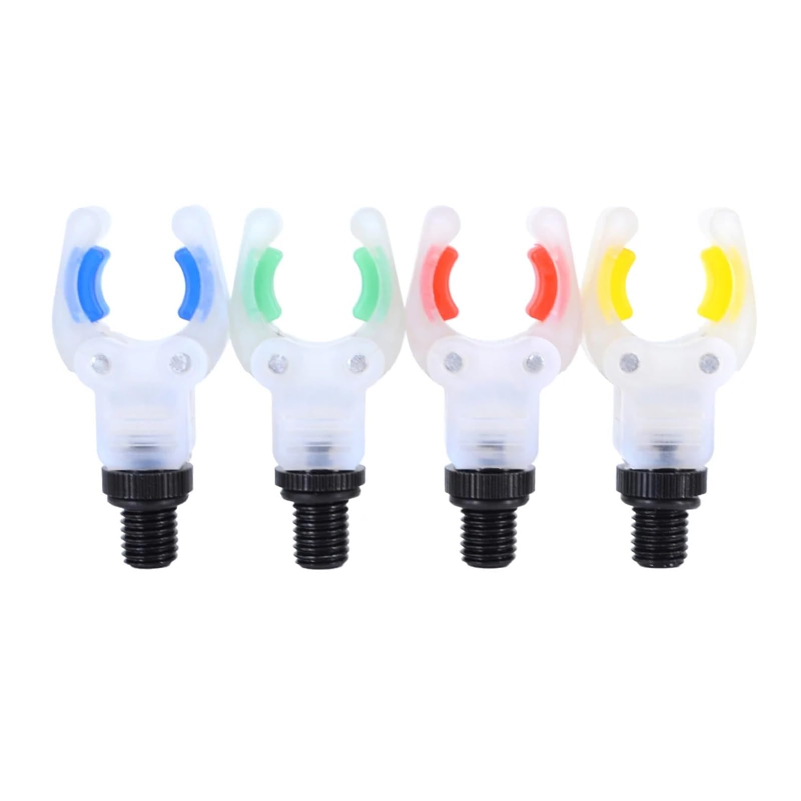 Lot de 8 cannes à pêche à la carpe - Tête fluorescente - Fixation sécurisée - Accessoires de pêche de nuit - AC144 (bleu)