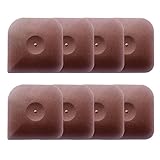 Pan Scrapers Dish Scraper Tool Set, 8Pack Cast iron Cleaner Scraper Multifunctional Scraper Polycarbonate Plastic Pan Pot Scraper, Iron Skillet Scraper Scrubber for Cleaning Grease, Kitchen (Brown)