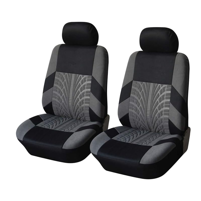 Coprisedili Auto per Lexus LBX 2024-2026 | Fodere per Sedili in Poliestere Traspirante Lavabile Design Sportivo Nero Grigio, 2 Pezzi