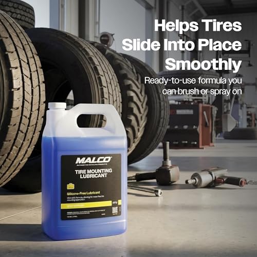 Image of Malco Tire Mounting and Demounting Lubricant with Applicator - Tire Lube for Changing Tires /Improved Bead Seal & Rust Protection for Automotive, Truck, Farm, and Construction Tires