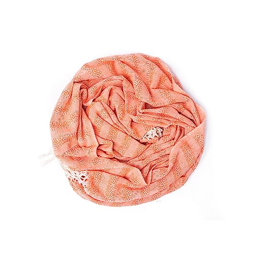 Mexican Rebozo Shawl, Scarf, Ideal for Natural Birth, Doula Massage, 98.5"x25.5", Orange.3