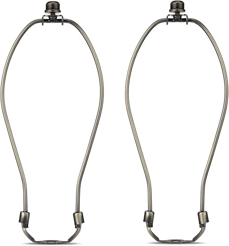 Miniatura 69 de Arpa de lámpara de latón de 8 pulgadas, 2 juegos, soporte de sombra desmontable para lámparas de mesa y pie, soporte resistente con sillín y remate